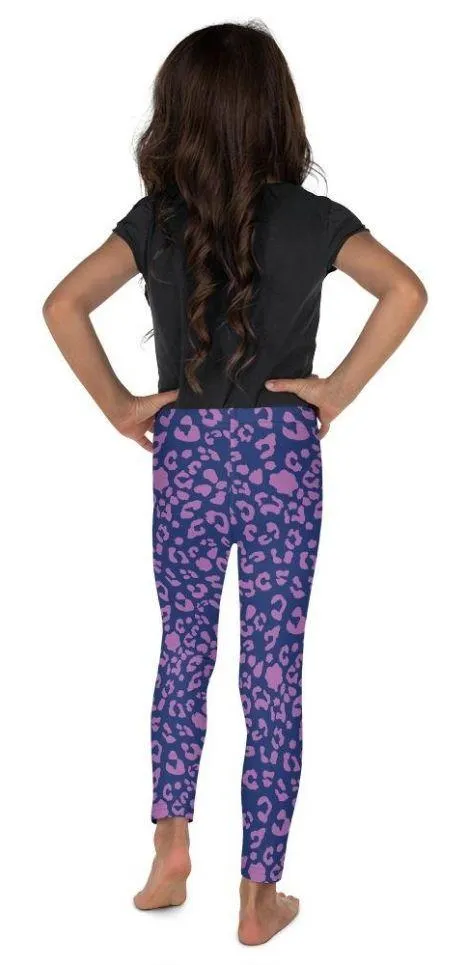 Purple Leopard Print Kid's Leggings