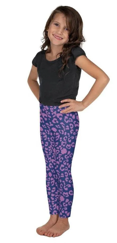 Purple Leopard Print Kid's Leggings