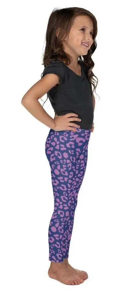 Purple Leopard Print Kid's Leggings