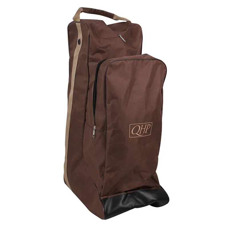 QHP Combi Boot and Hat Bag - Brown/Beige