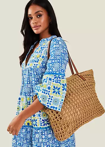 Raffia Shoulder Bag by Accessorize | Look Again