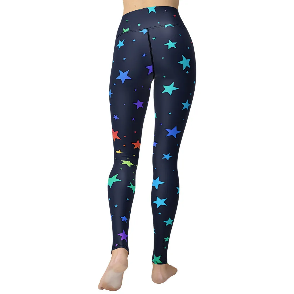 Rainbow Stars Yoga Leggings