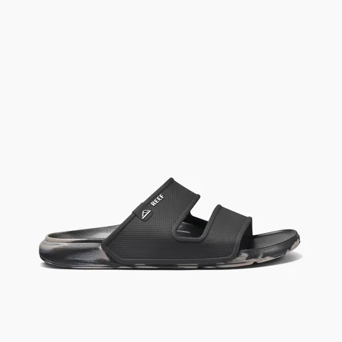 Reef Mens Oasis Double Up Sandals - Black/Taupe Marble