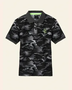 Regular Fit Polo with Camouflage Print