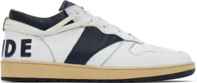 Rhude White & Navy Rhecess Low Sneakers