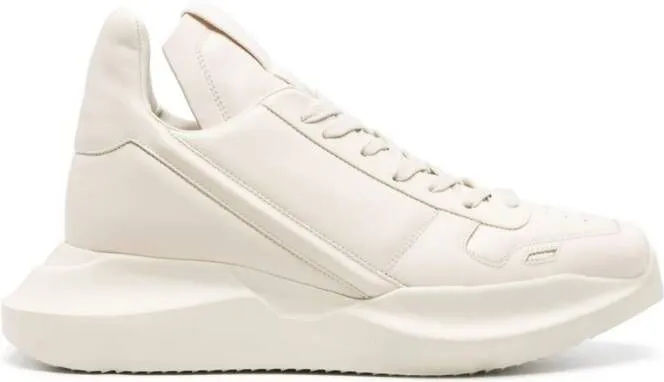 Rick Owens Geth Runner leather sneakers Neutrals