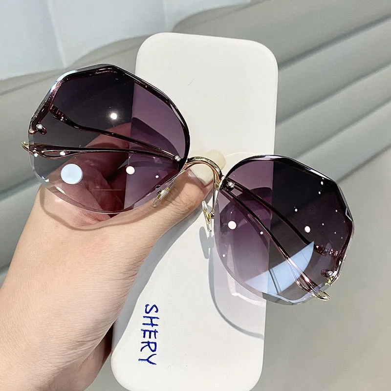 Rimless Sunglasses Fashion Sunglasses Women