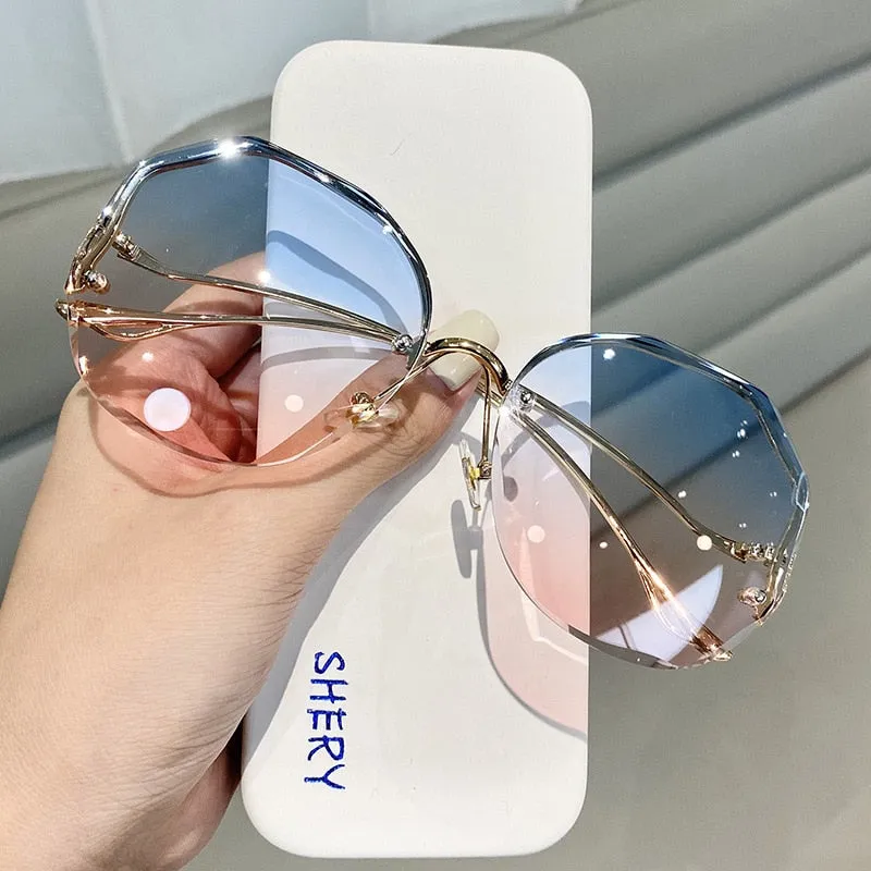 Rimless Sunglasses Fashion Sunglasses Women