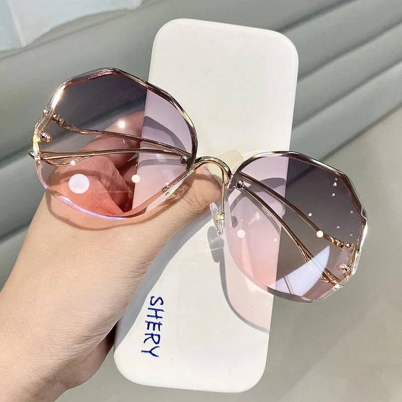 Rimless Sunglasses Fashion Sunglasses Women