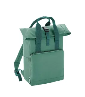 Roll top twin handle backpack one size sage green Bagbase