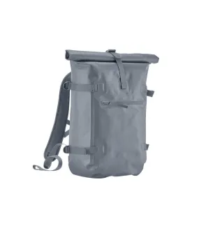 Roll top waterproof backpack one size blue grey Quadra