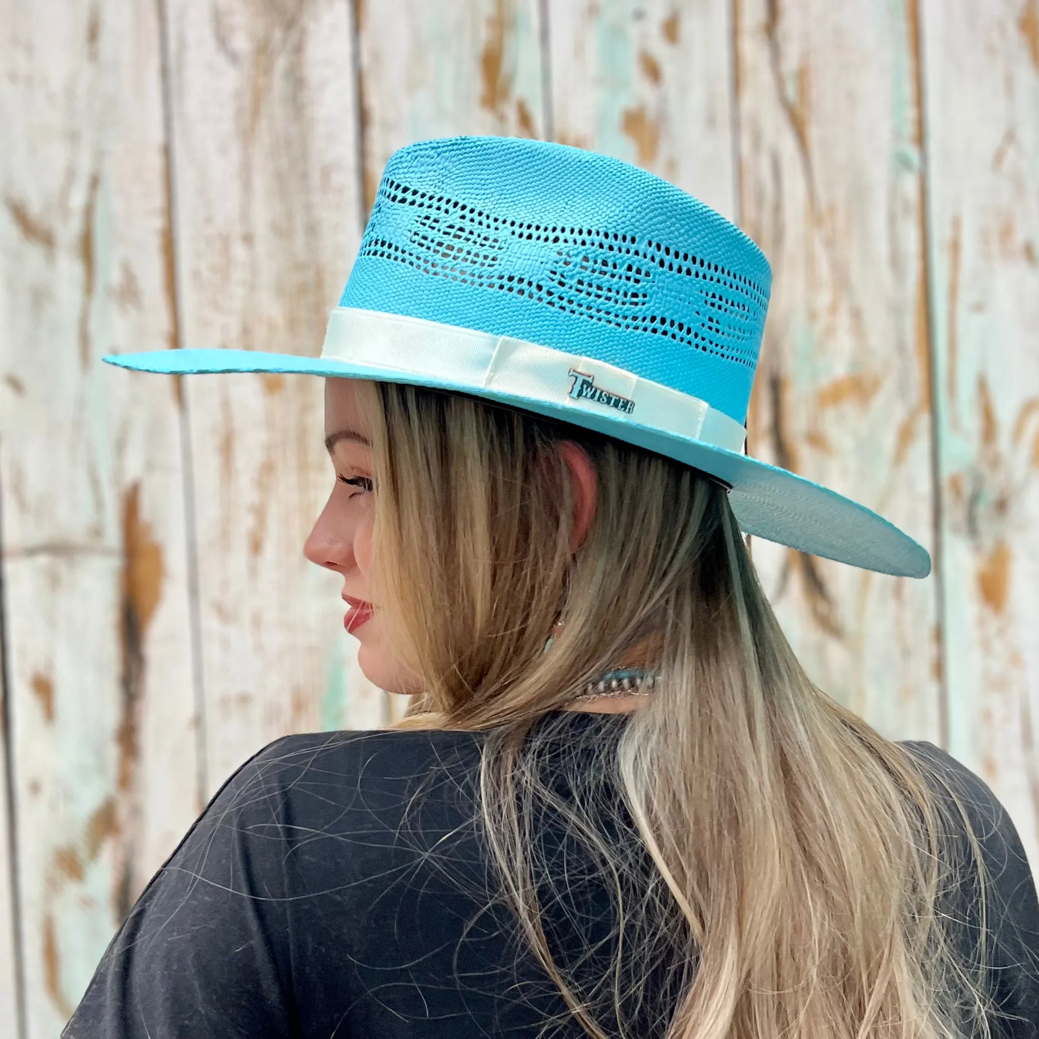 Rolling Around In The Turquoise Straw Hat