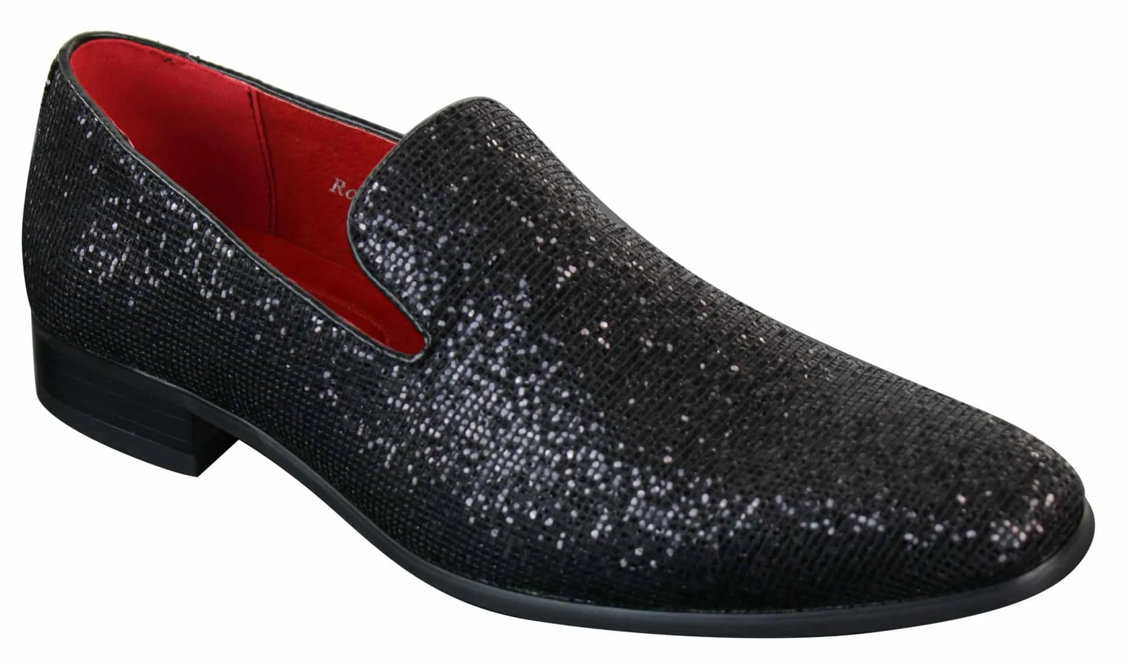 Rossellini Eastend Mens Shiny Slip On Glitter Shoes Party Smart Patent Leather