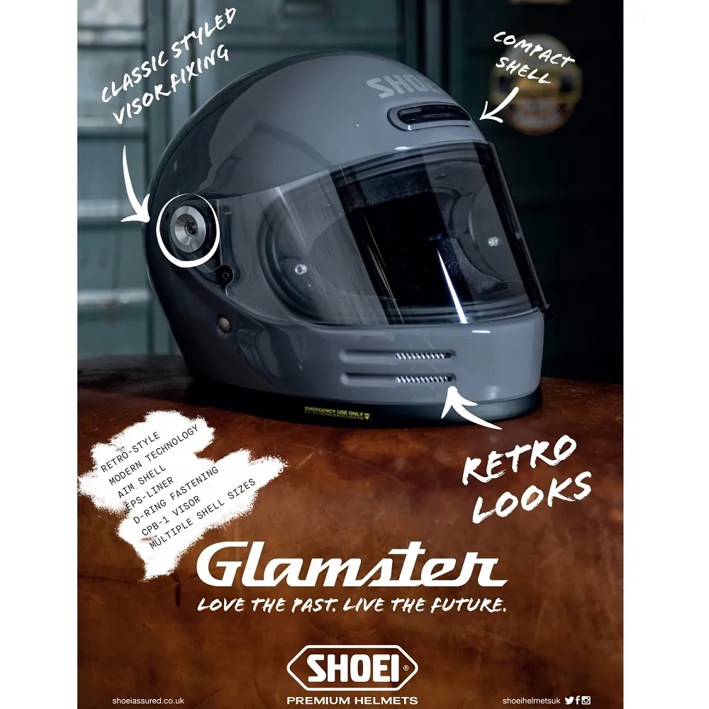 Shoei Glamster 06 Plain Helmet - Basalt Grey