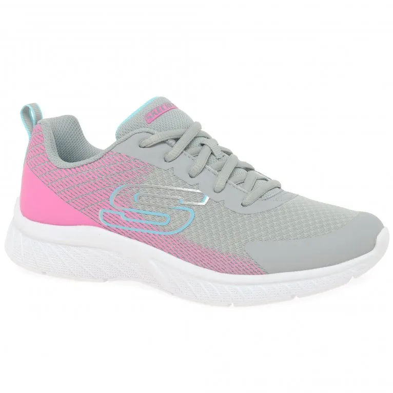 Skechers Microspec Plus Lace Girls Senior Trainers