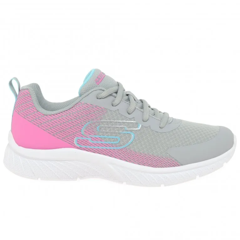 Skechers Microspec Plus Lace Girls Senior Trainers