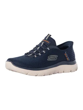 Skechers Summits High Range Wide Fit Trainers - Navy