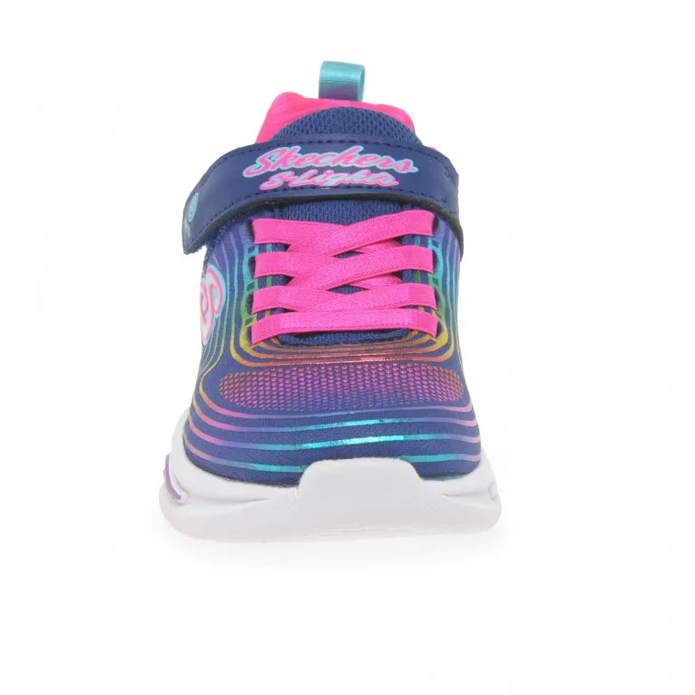 Skechers Wavy Beams Lights Girls Sports Trainers