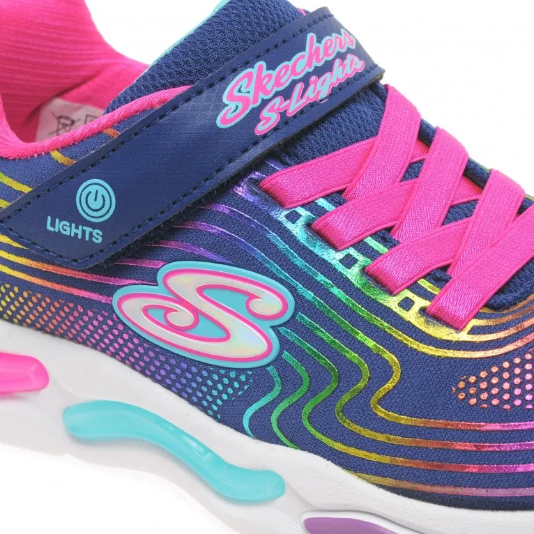 Skechers Wavy Beams Lights Girls Sports Trainers