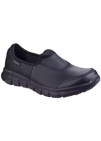 Skechers Work Ladies Black Slip Resistant Sure Track Trainers