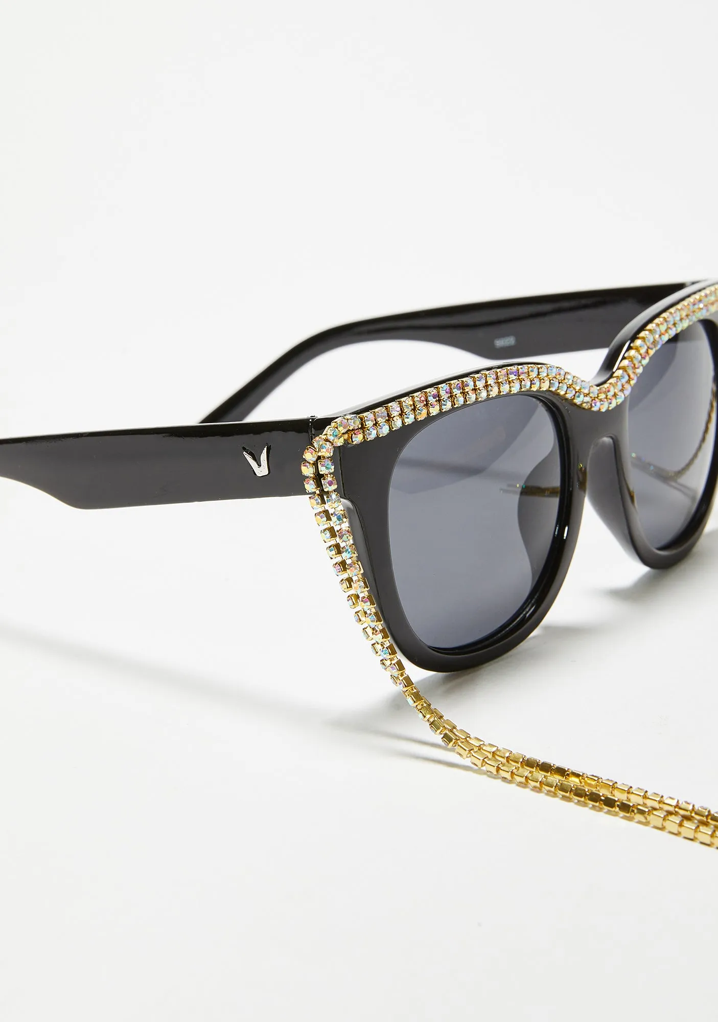 Slide Thru Rhinestone Sunglasses-