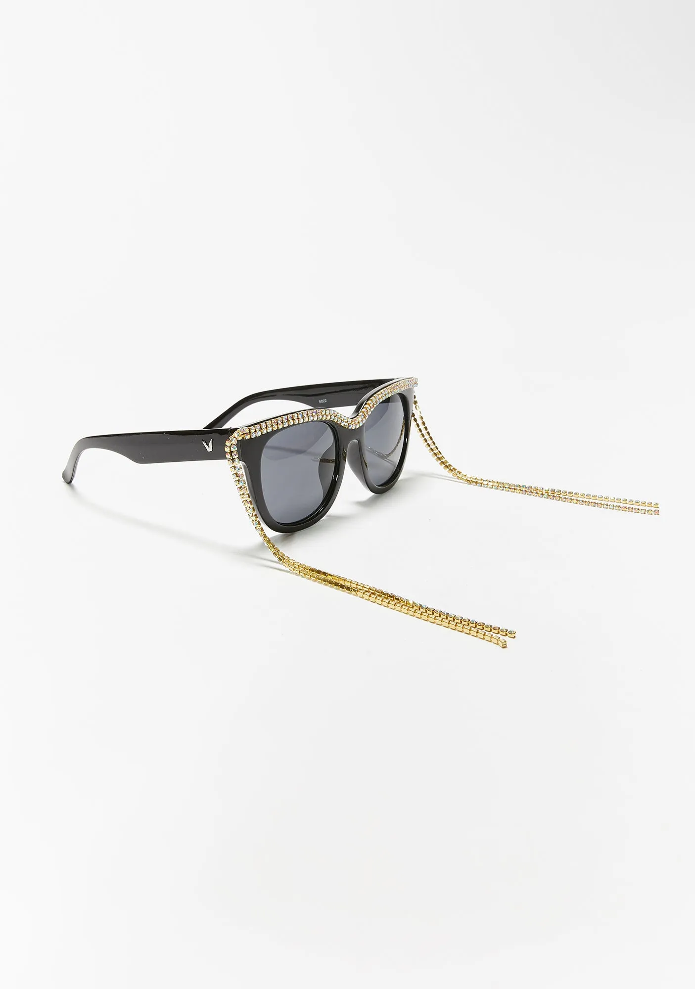 Slide Thru Rhinestone Sunglasses-