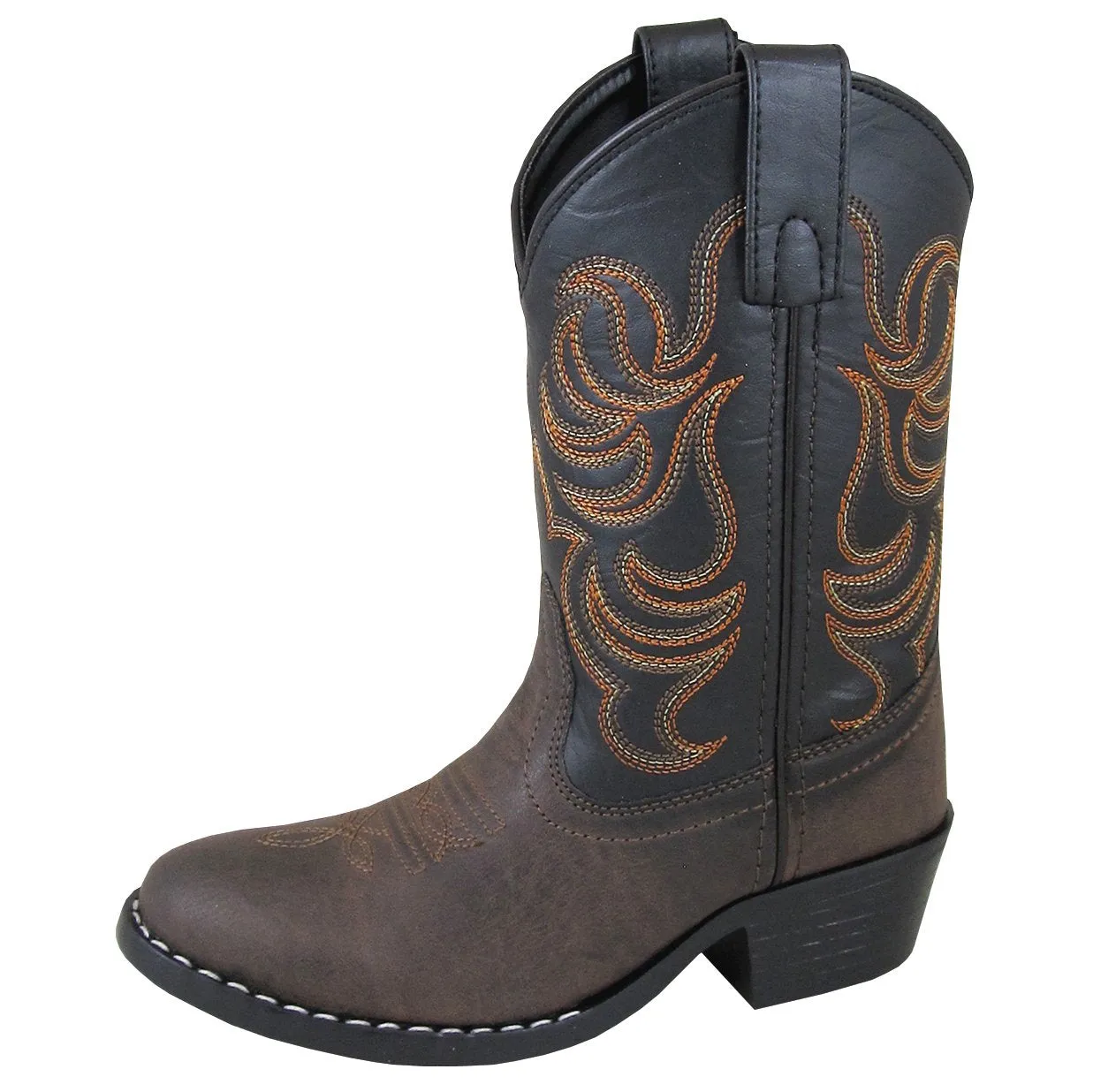 Smoky Mountain Youth Monterey Brown/Black Cowboy Boot