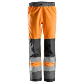 Snickers 6530 AllroundWork, High-Vis Waterproof Shell Trousers Class 2 - Orang