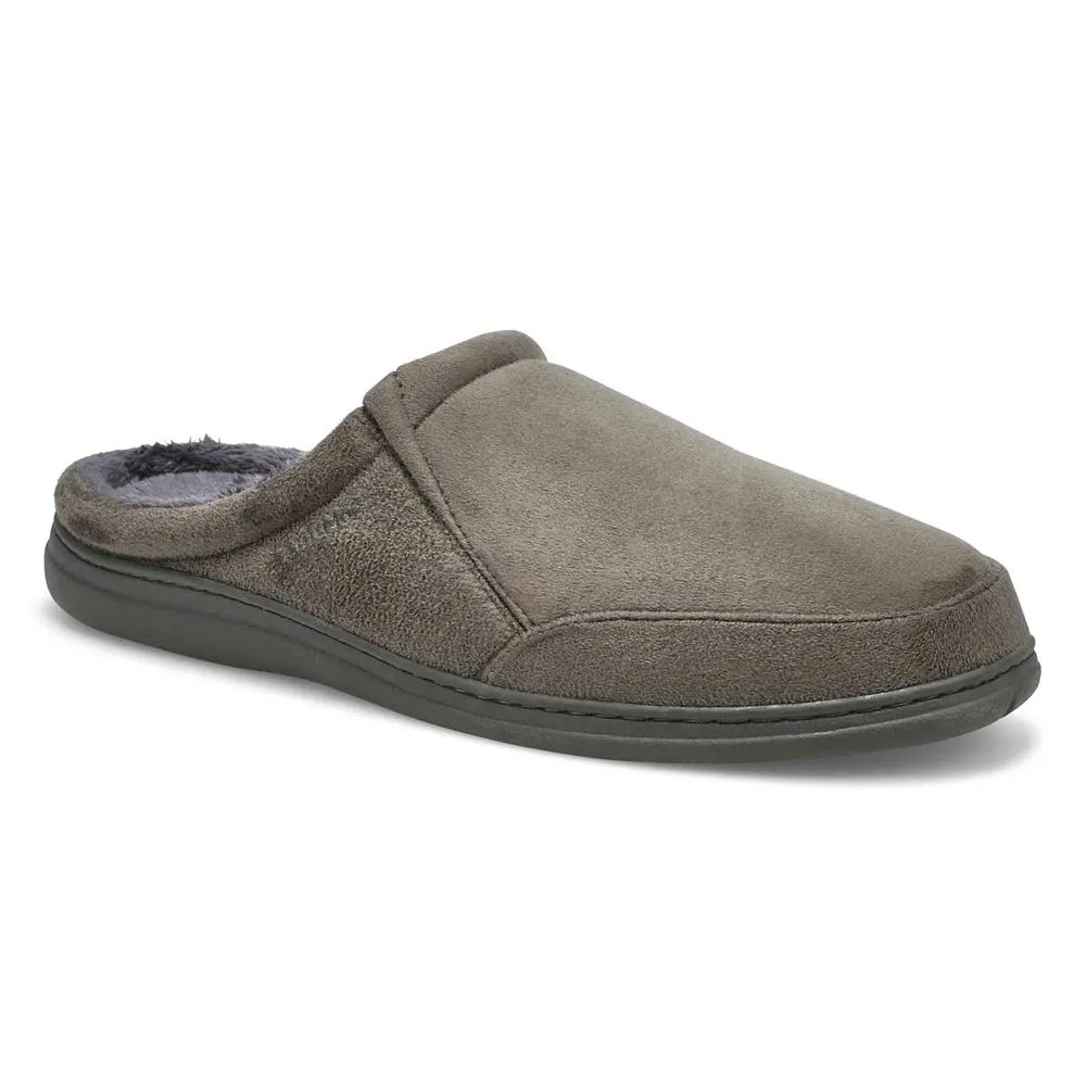 Soft Moc Mens Polar II Open Back Slipper - Charcoal