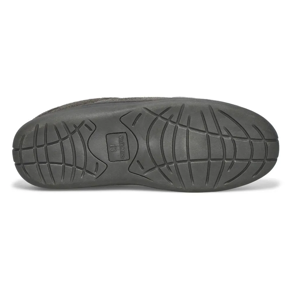 Soft Moc Mens Polar II Open Back Slipper - Charcoal