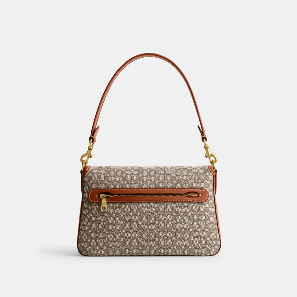 SOFT TABBY SHOULDER BAG IN MICRO SIGNATURE JACQUARD