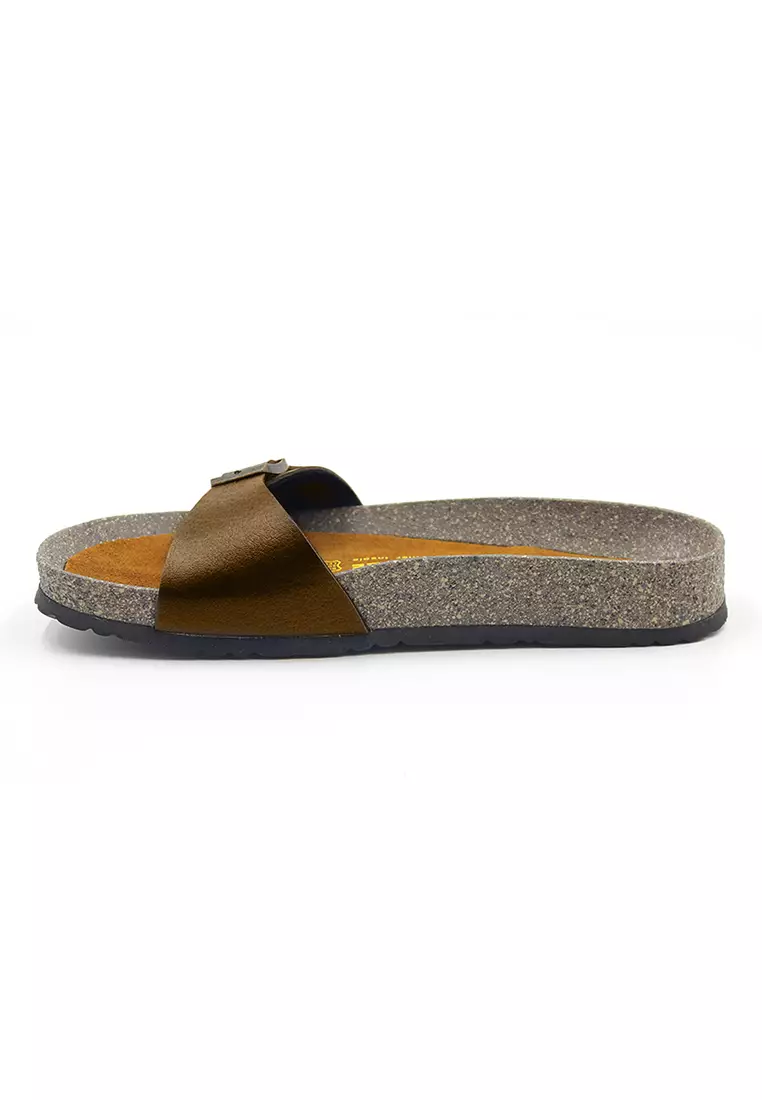 SoleSimple Lyon - Camel Leather Sandals & Flip Flops & Slipper