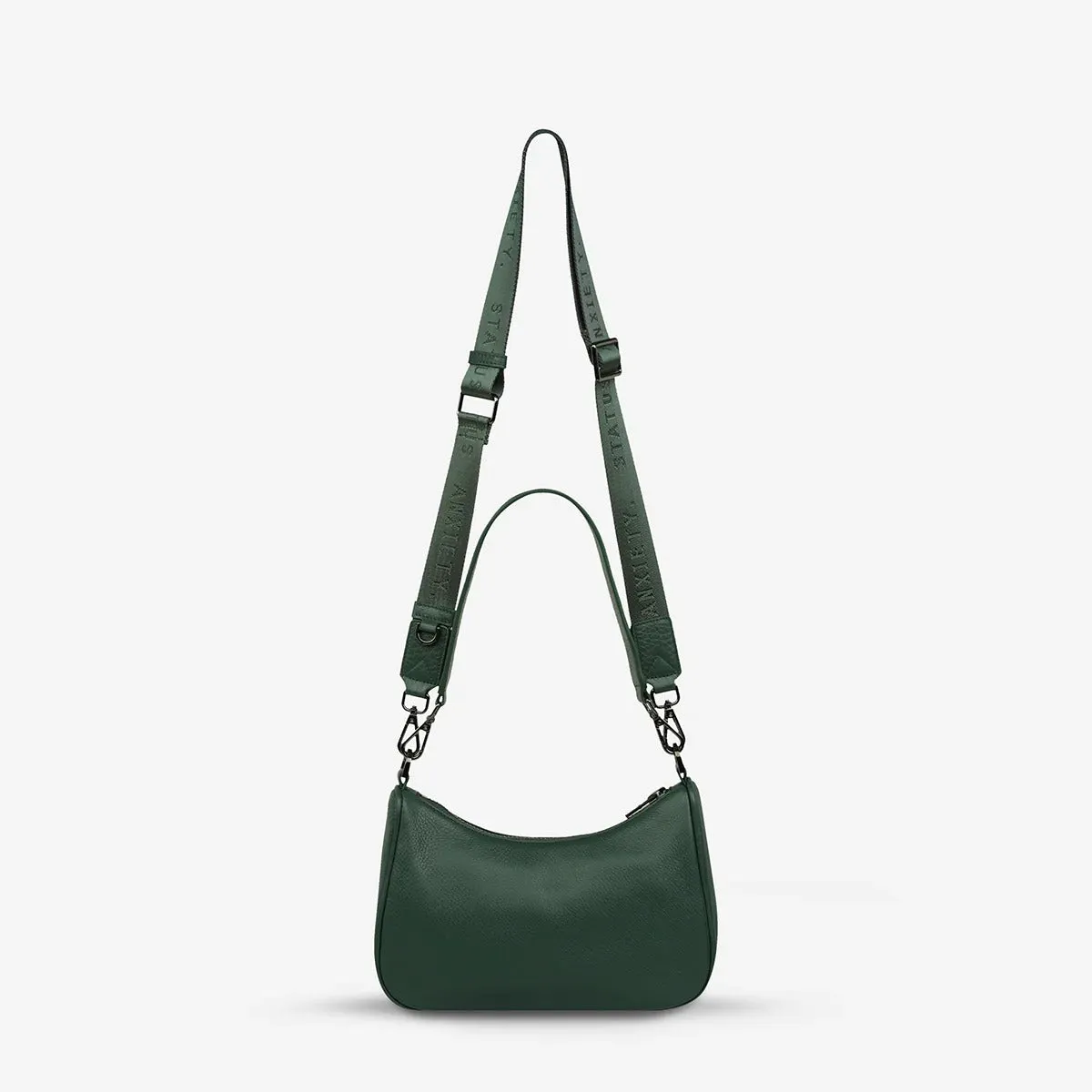 STATUS ANXIETY Womens Look Both Ways Leather Bag Green