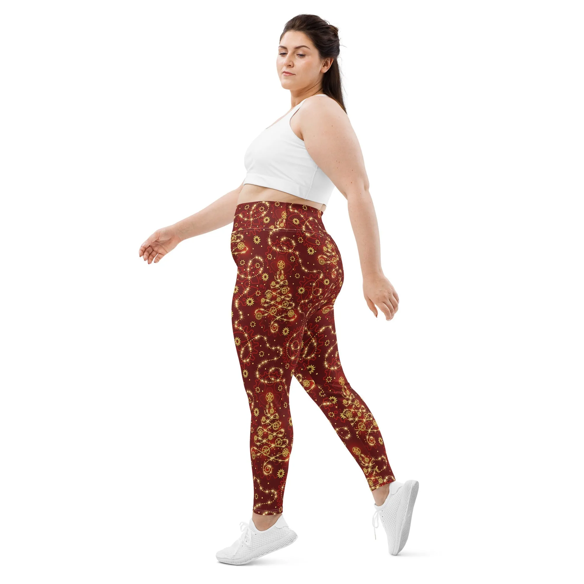 Steampunk Christmas Plus Size Leggings