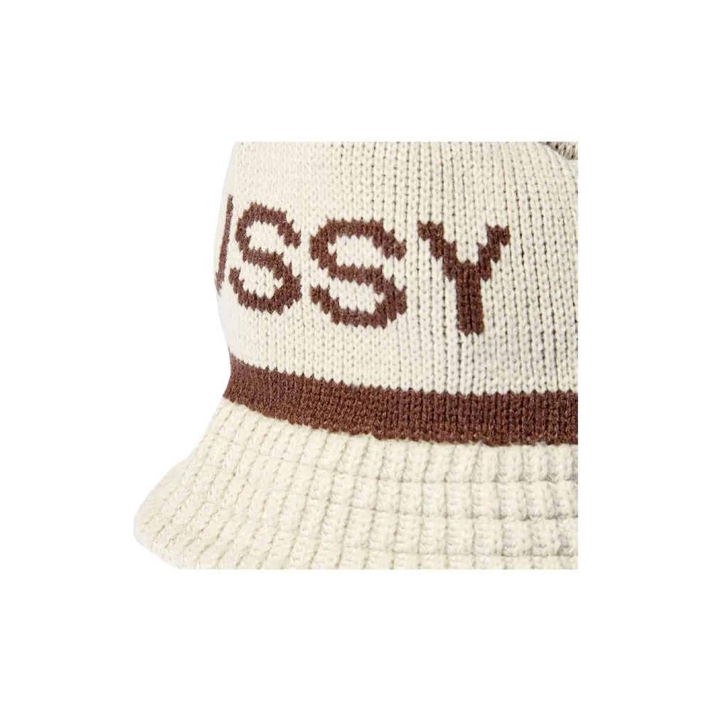 Stussy Jacquard Knit Bucket Hat Natural 1321095