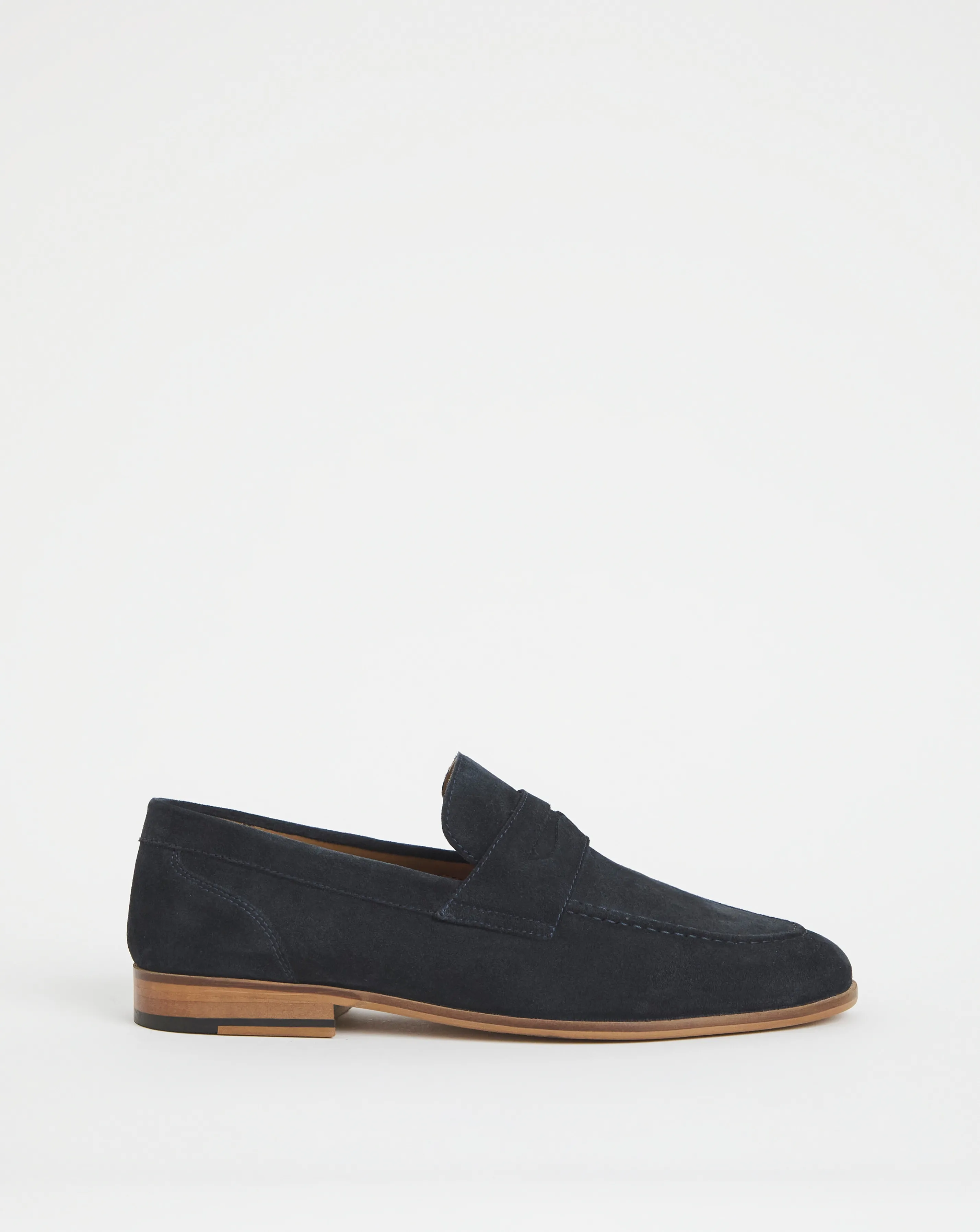 Suede Formal Penny Loafer Wide Fit