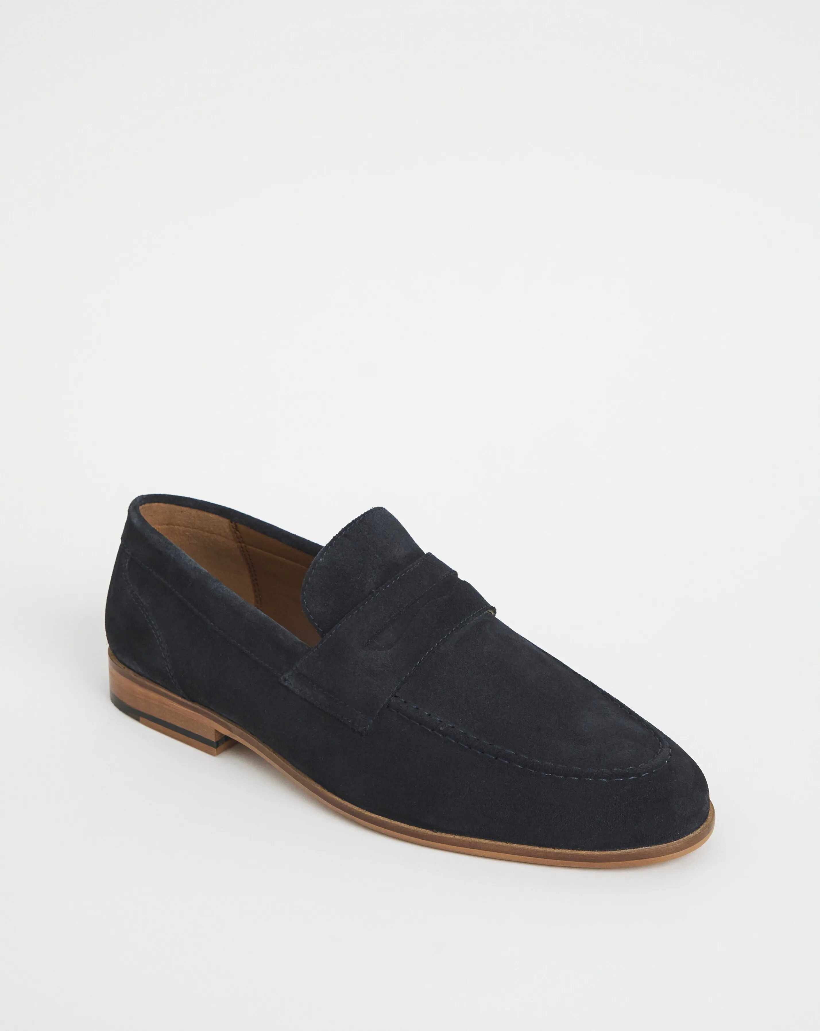 Suede Formal Penny Loafer Wide Fit