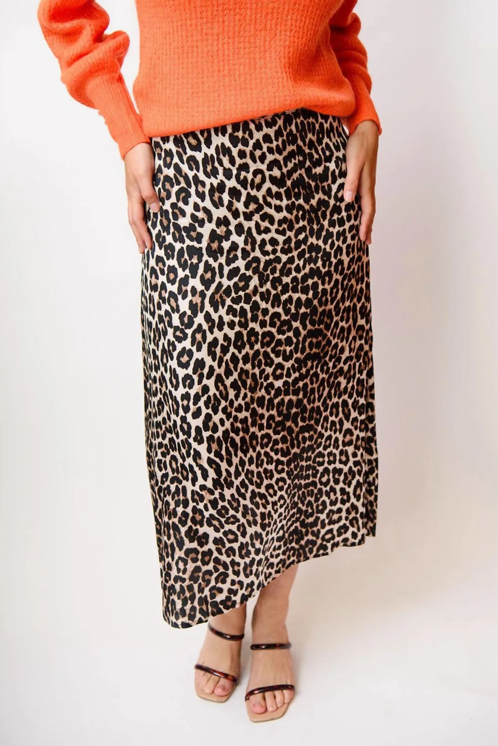 Suncoo - Leopard Midi Skirt