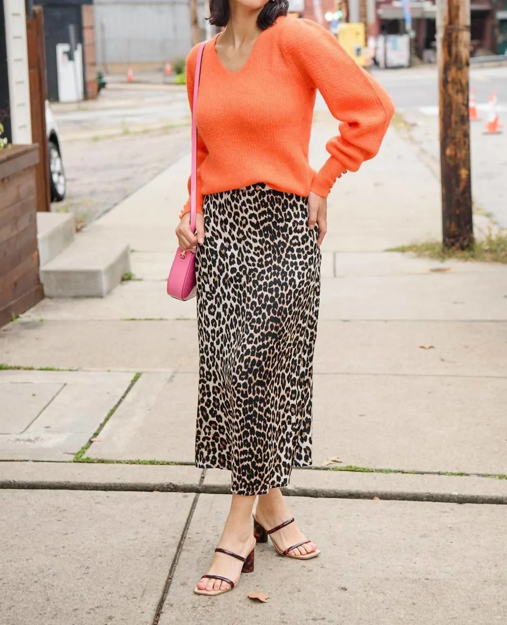 Suncoo - Leopard Midi Skirt