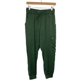 Sweaty Betty Green Satin Cargo Joggers- Size XS (Inseam 24”)