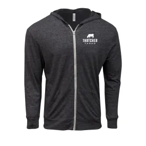 Thatcher Farms Unisex Eco-Triblend Full-Zip Light Hoodie