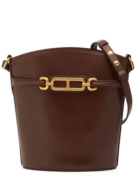 Tom Ford   Medium Whitney box leather bucket bag 