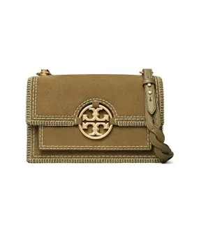 Tory Burch Miller Suede Stitched Flap Shoulder Bag