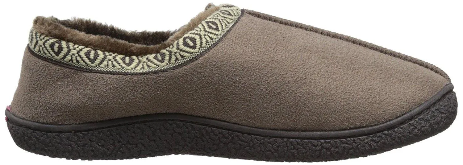 Totes ISOTONER Men's Microsuede Slip-On Slipper (X-Large - 11-12, Taupe)  