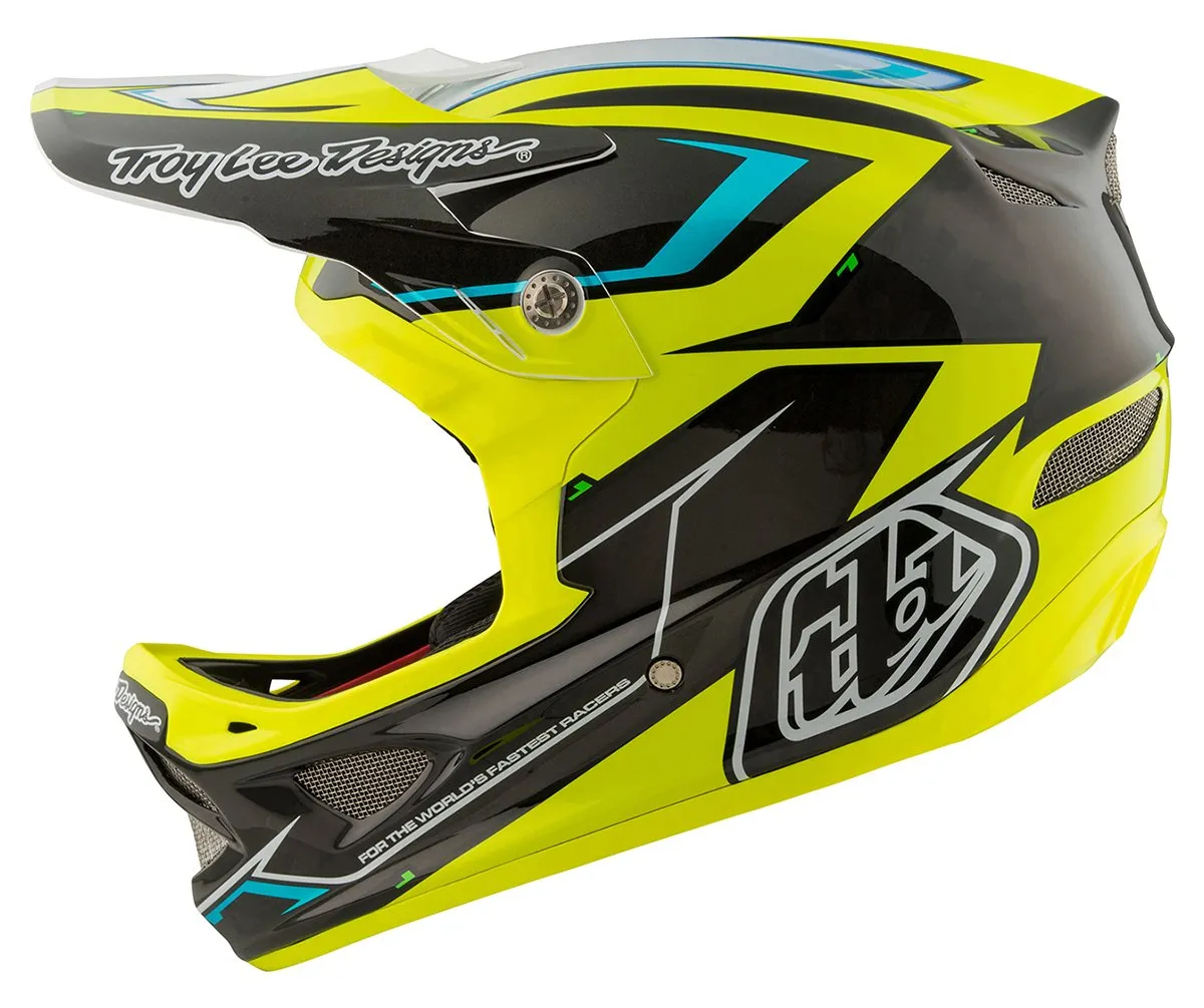 Troy Lee Designs D3 Composite Full Face Helmet - Cadence - Black-Yellow