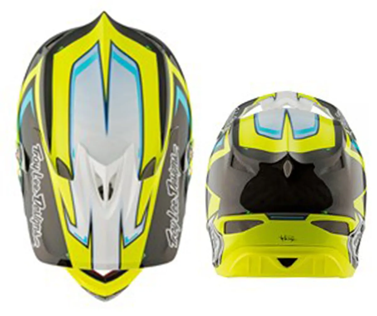 Troy Lee Designs D3 Composite Full Face Helmet - Cadence - Black-Yellow