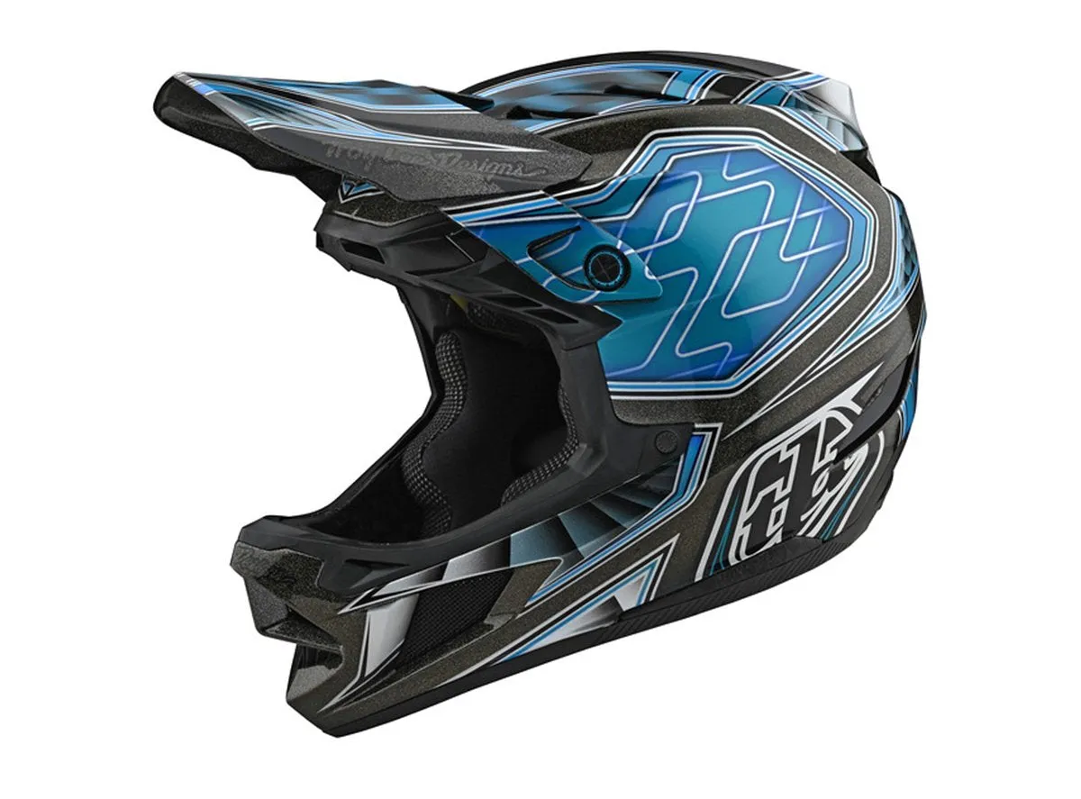 Troy Lee Designs D4 Composite MIPS Full Face Helmet - Low Rider - Teal - 2021