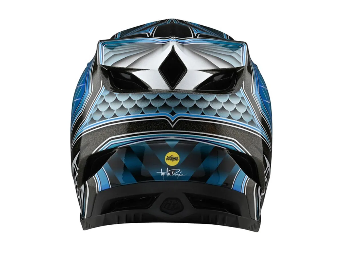 Troy Lee Designs D4 Composite MIPS Full Face Helmet - Low Rider - Teal - 2021