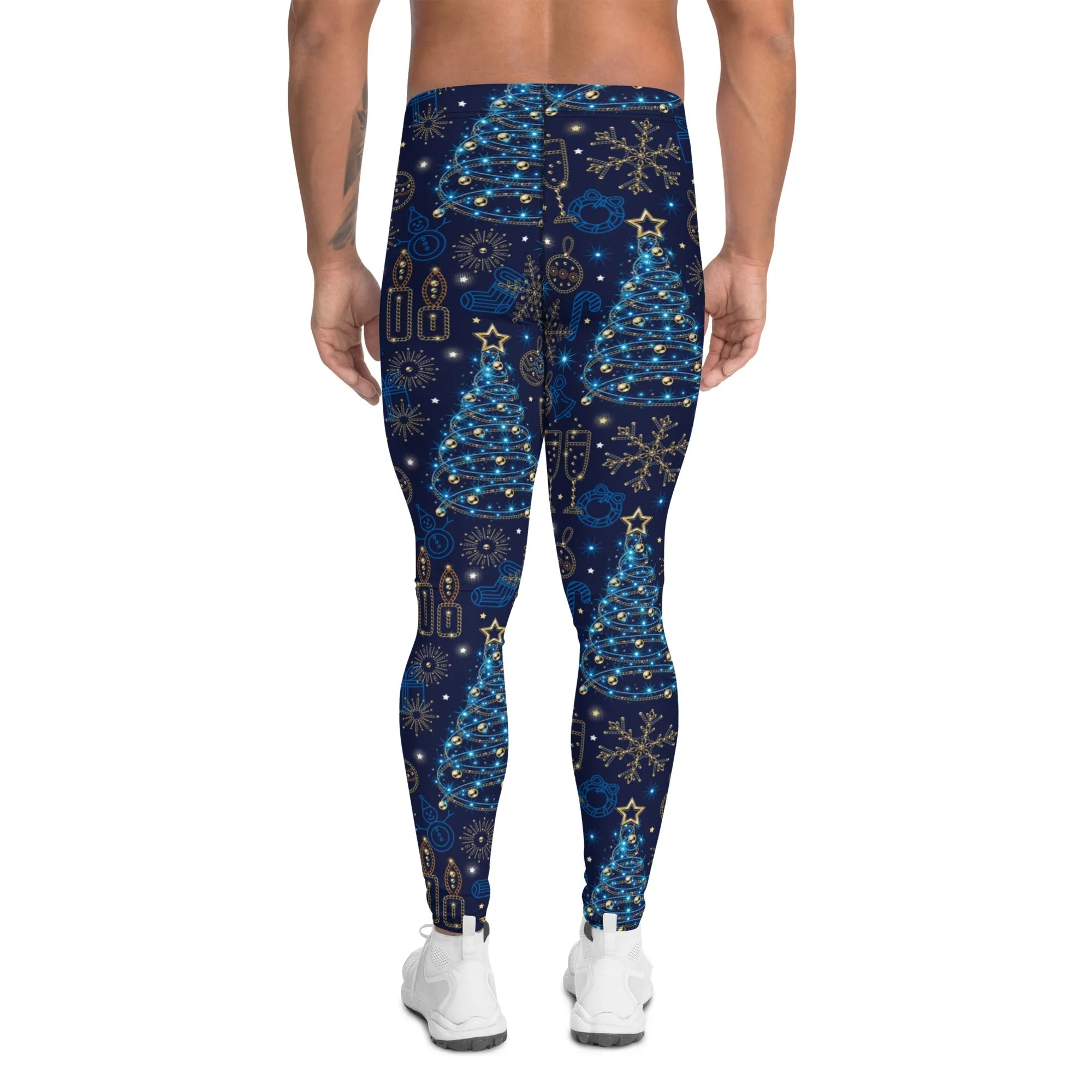 Twinkling Tinsel Dreams Men's Leggings