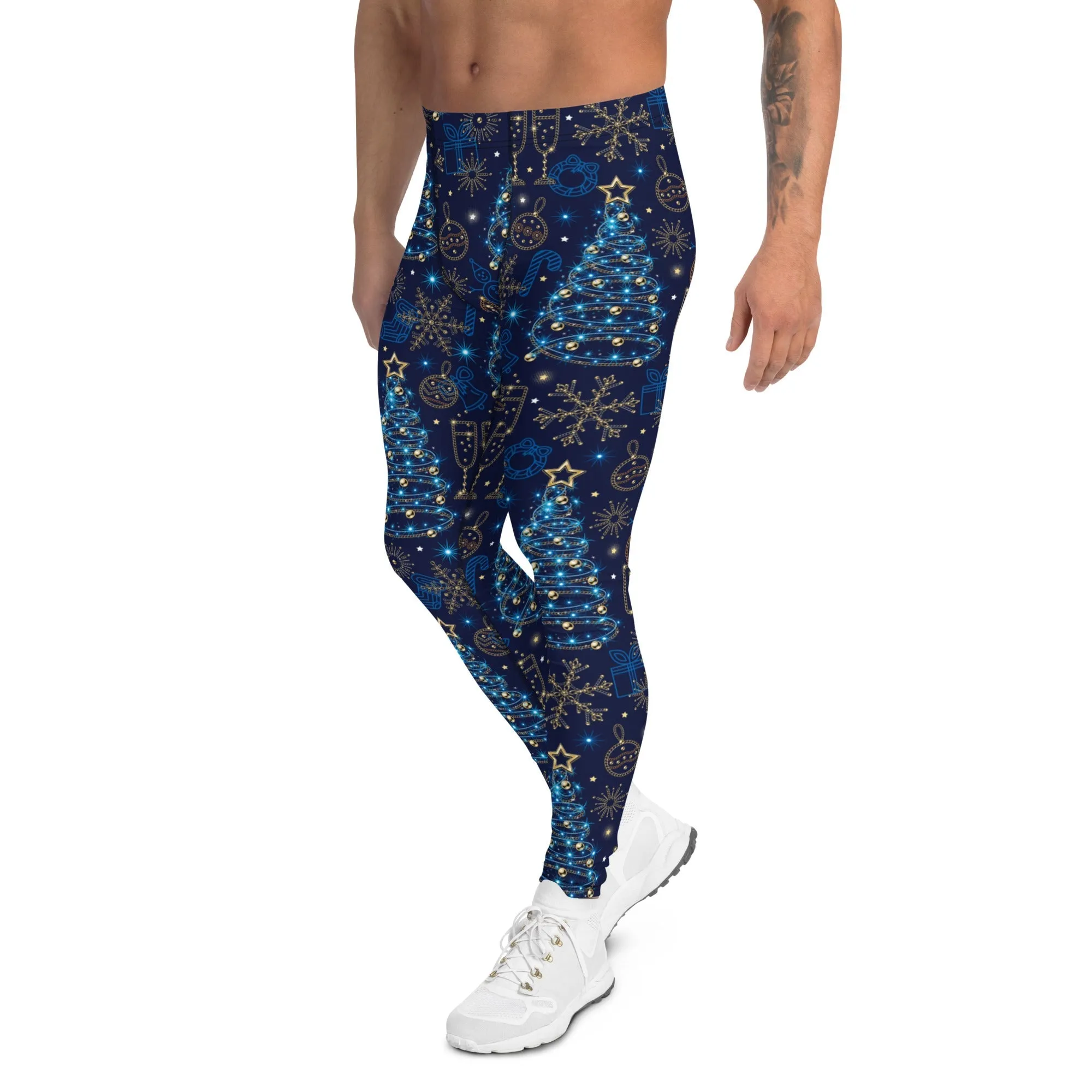 Twinkling Tinsel Dreams Men's Leggings